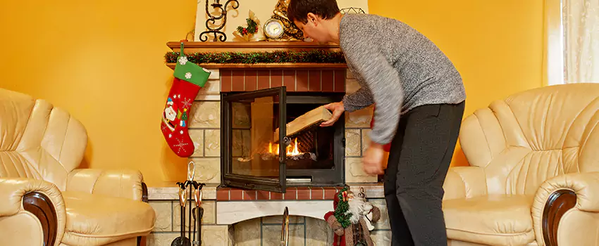 Rusted Metal Fireplace Restoration in La Porte, Indiana
